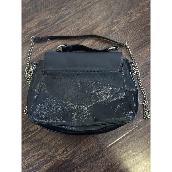 Neiman Marcus Black and Gold Crossbody Bag with Laser-Cut Design - Picture 2 of 3